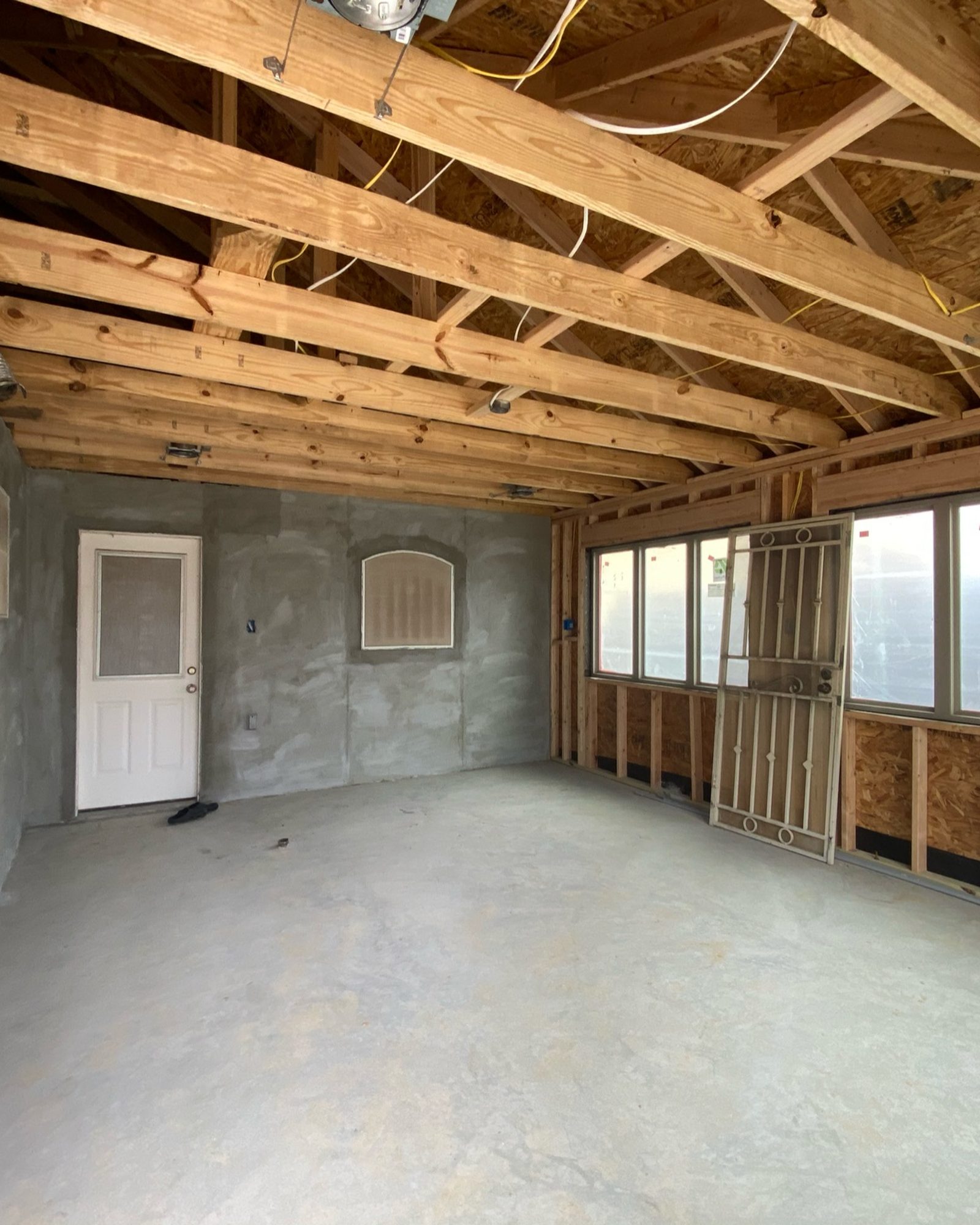 Big windows on two walls for natural light.